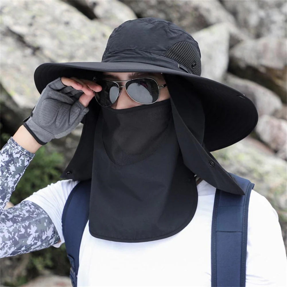 Breathable Wide Brim Outdoor Sun Protection Fishing Hat - Image 2