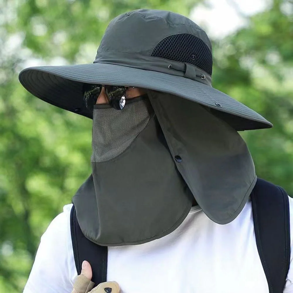 Breathable Wide Brim Outdoor Sun Protection Fishing Hat - Image 4