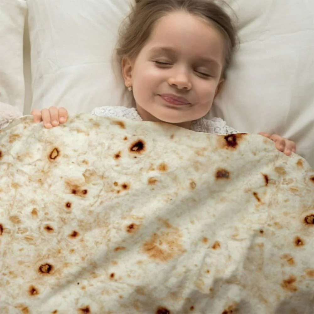 Burrito Tortilla Food Throw Blanket - Image 2