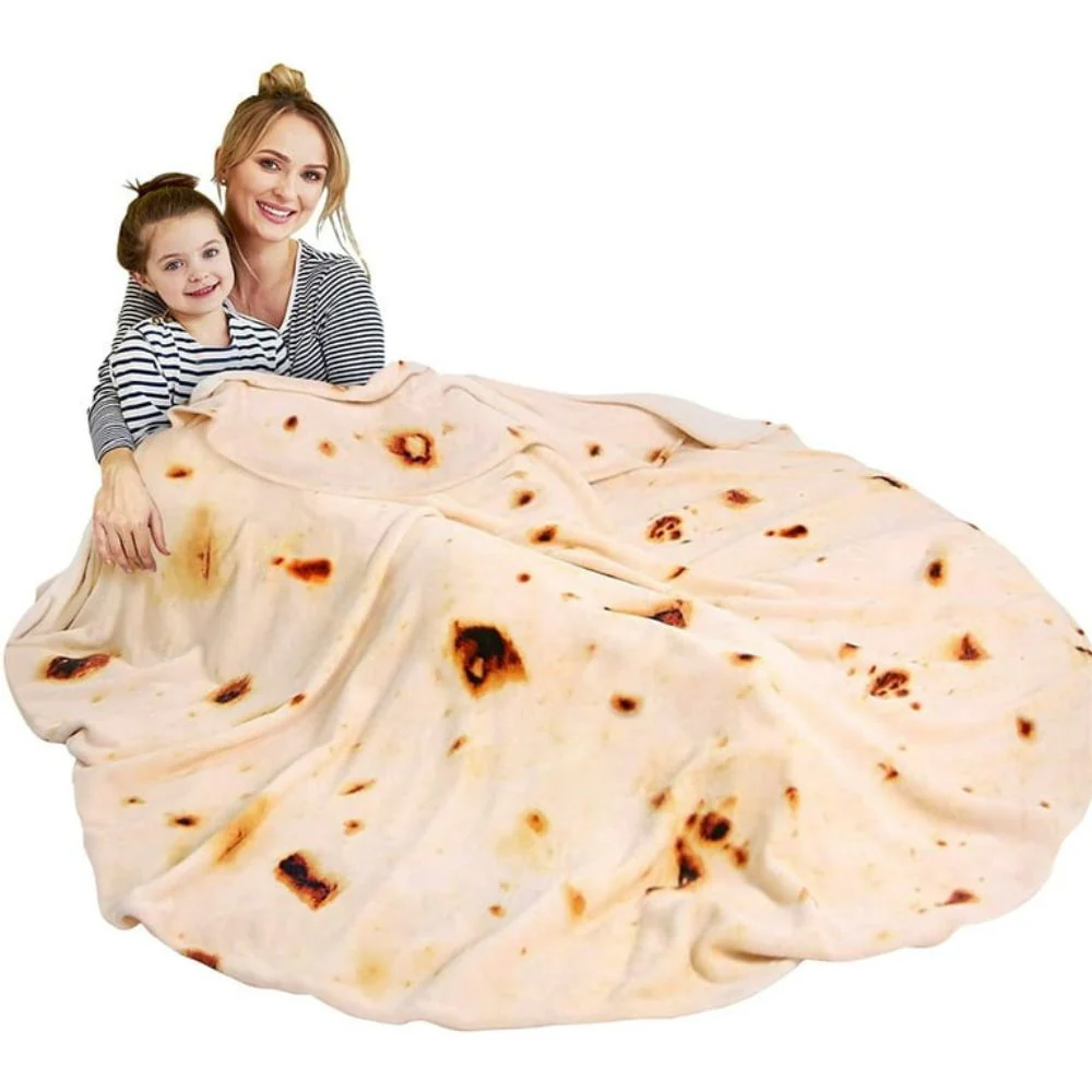 Burrito Tortilla Food Throw Blanket - Image 3