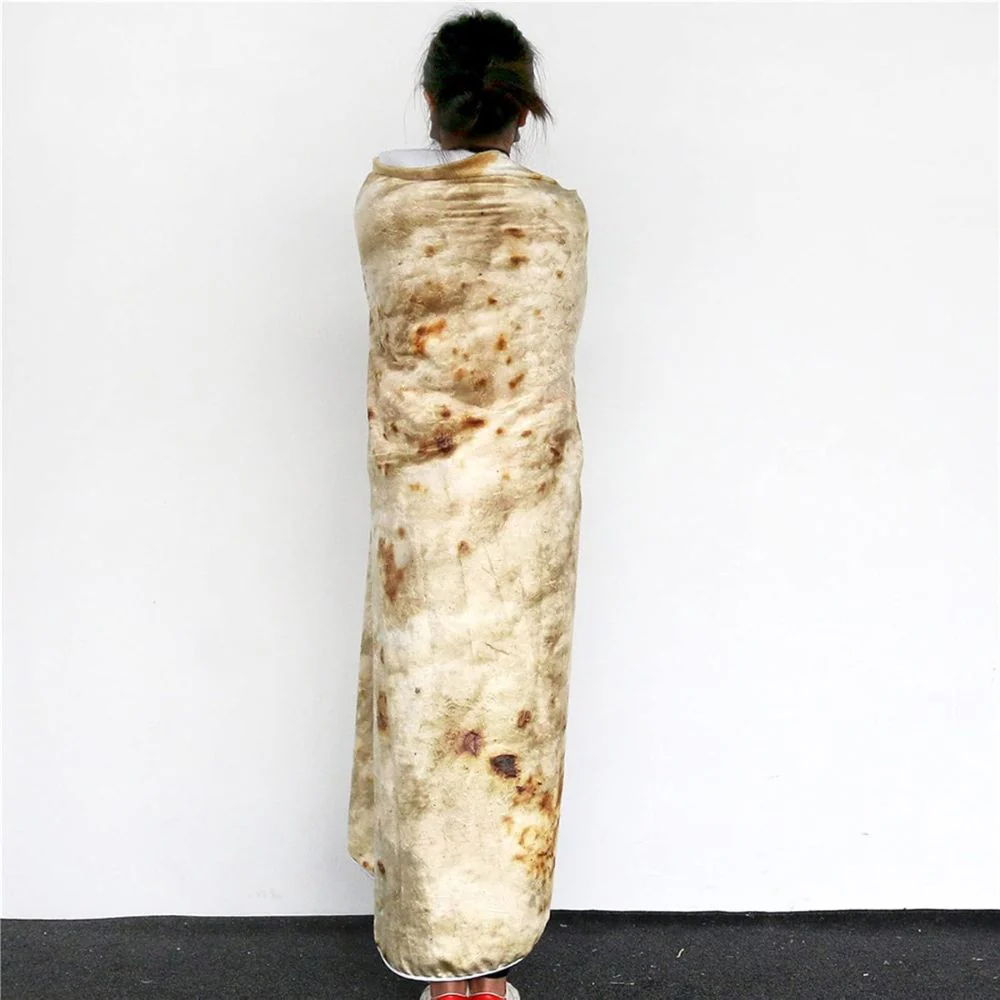 Burrito Tortilla Food Throw Blanket - Image 4