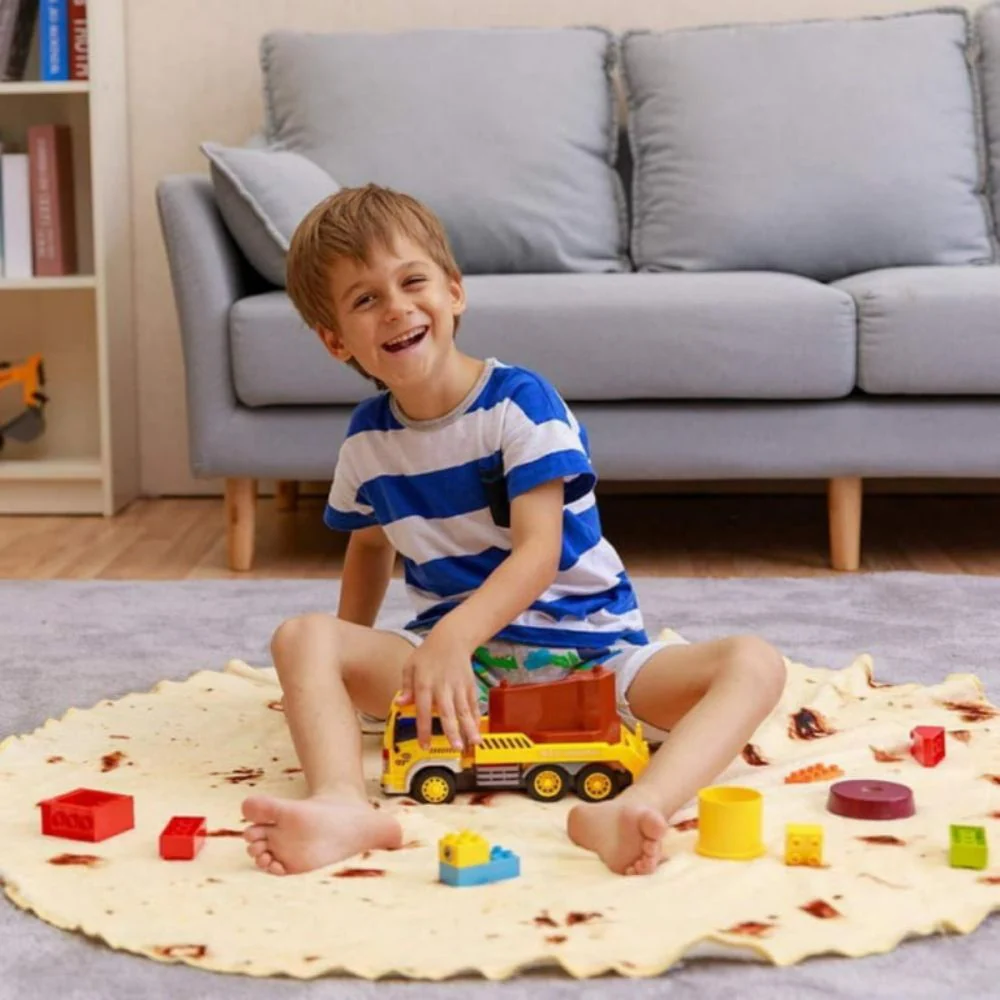 Burrito Tortilla Food Throw Blanket - Image 6
