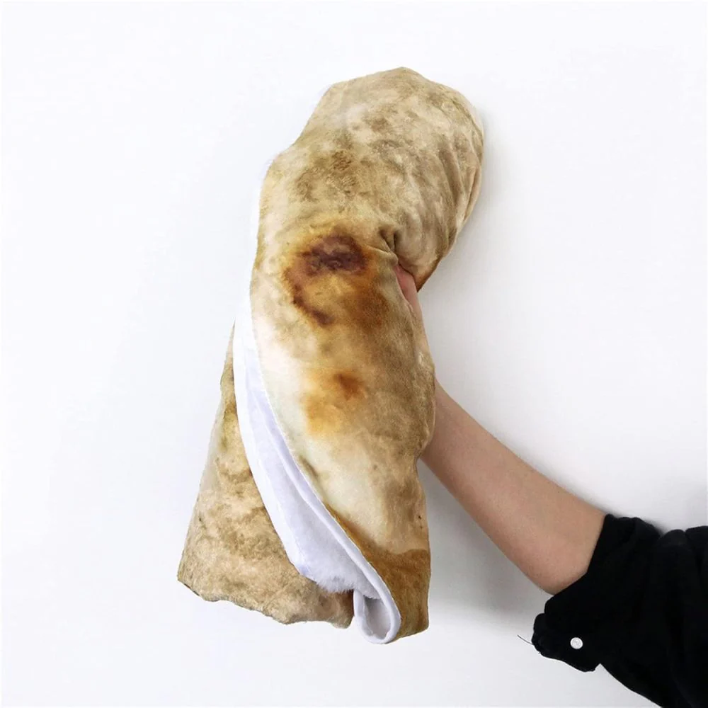 Burrito Tortilla Food Throw Blanket - Image 7
