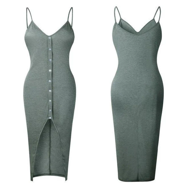 Button-down Strapless Dress - Image 3