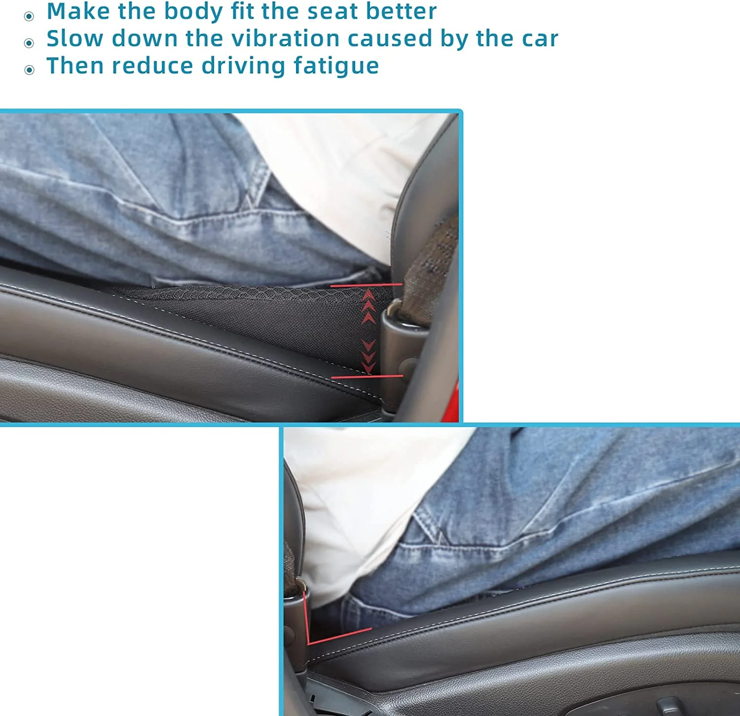 Car Seat Cushion for Shorter Drivers - Image 5