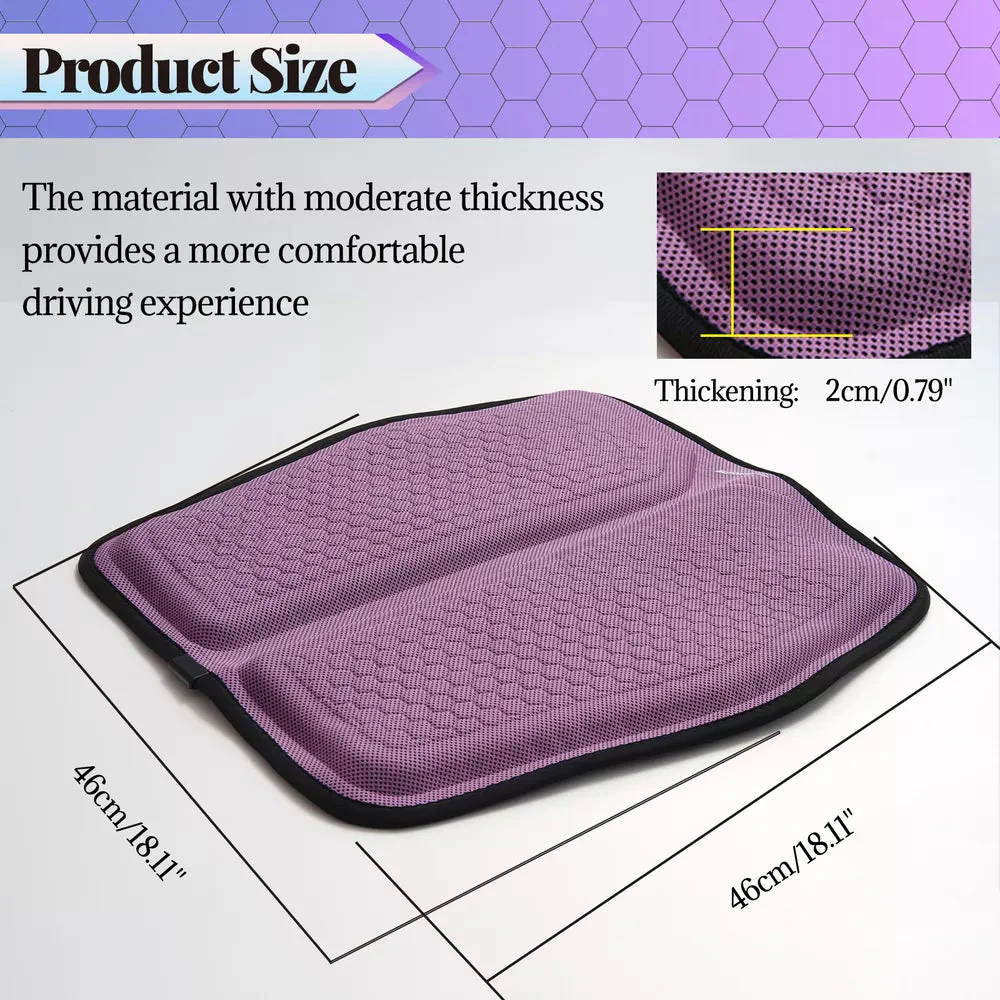 Car Seat Cushion with Breathable Cool Gel - Universal and Multifunctional, Provides Pressure Relief for Back and Tailbone Pain - Image 5