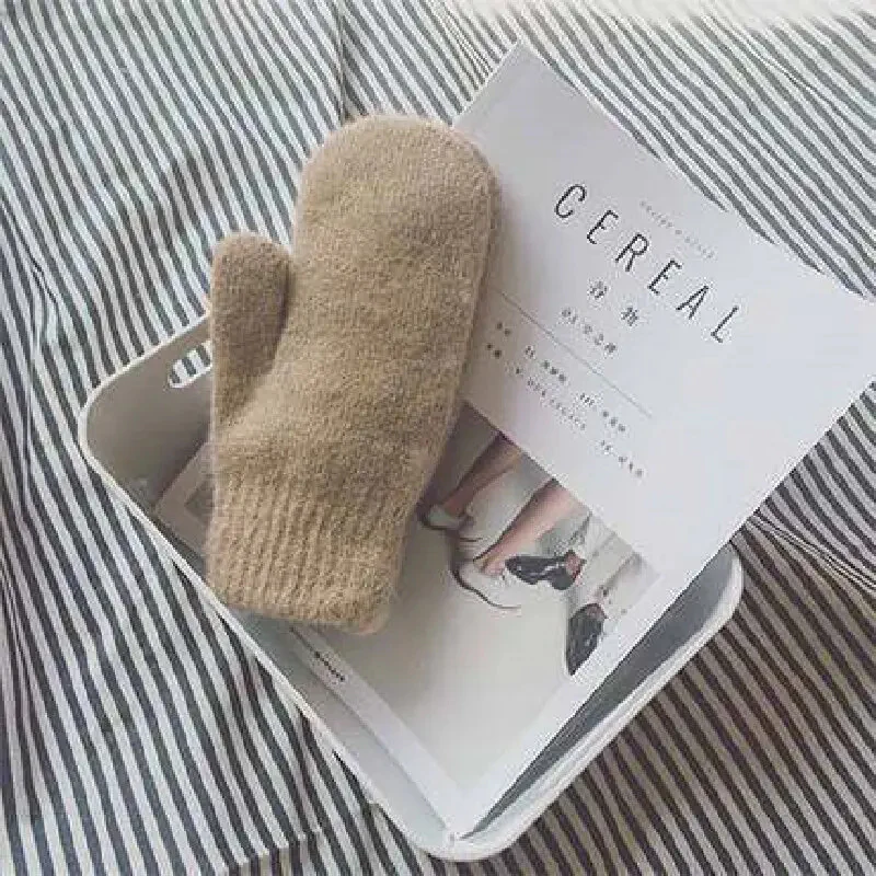 Cashmere Knit Mittens Winter for Women - Image 8