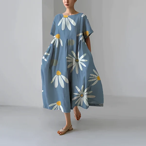 Casual and elegant dress with flora print - Image 10