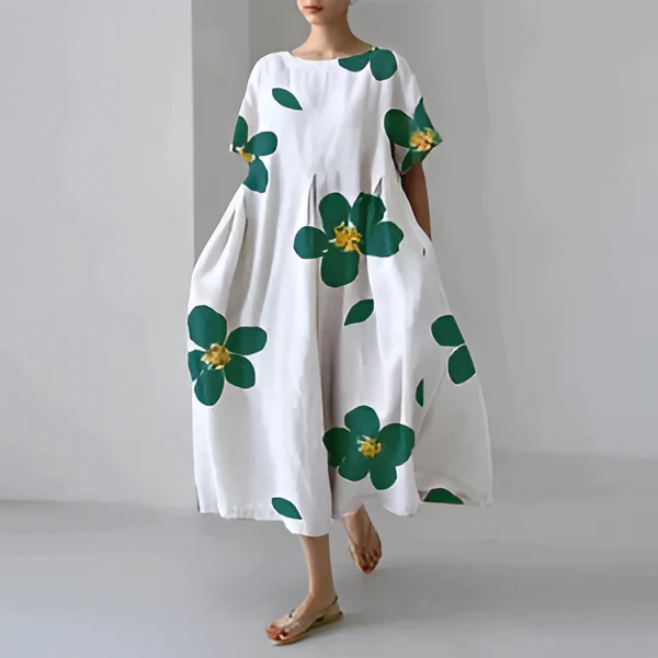 Casual and elegant dress with flora print - Image 2