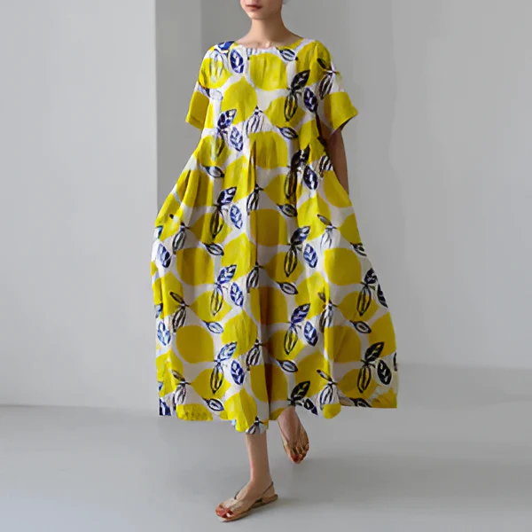 Casual and elegant dress with flora print - Image 3