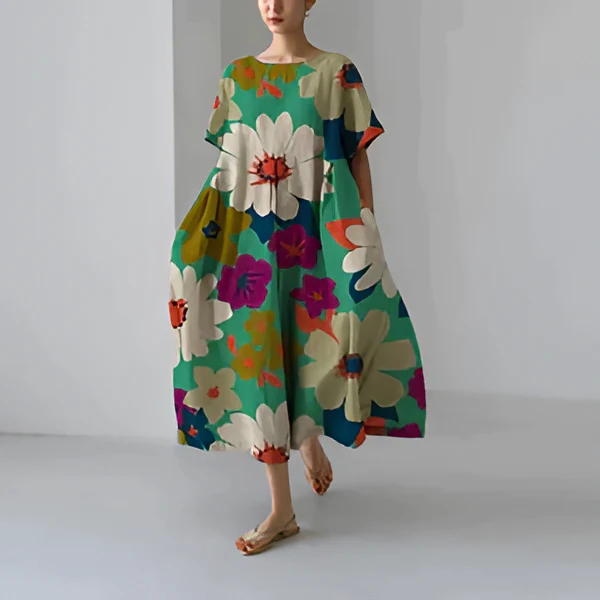 Casual and elegant dress with flora print - Image 6