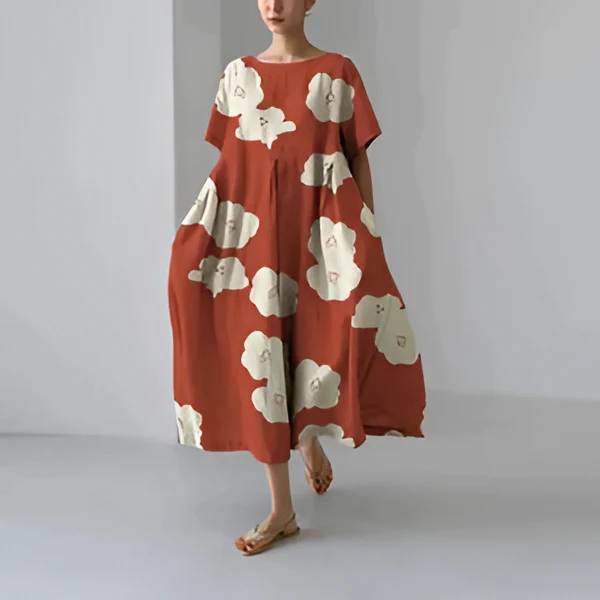 Casual and elegant dress with flora print - Image 9