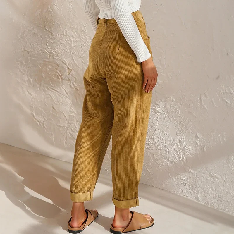 Casual Corduroy Pants For Women - Image 2