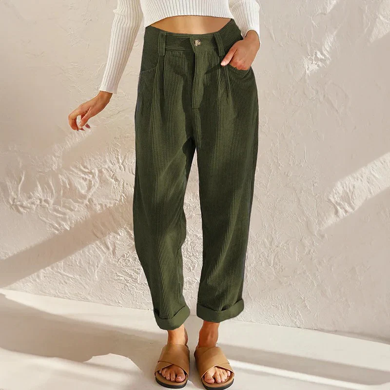 Casual Corduroy Pants For Women - Image 6