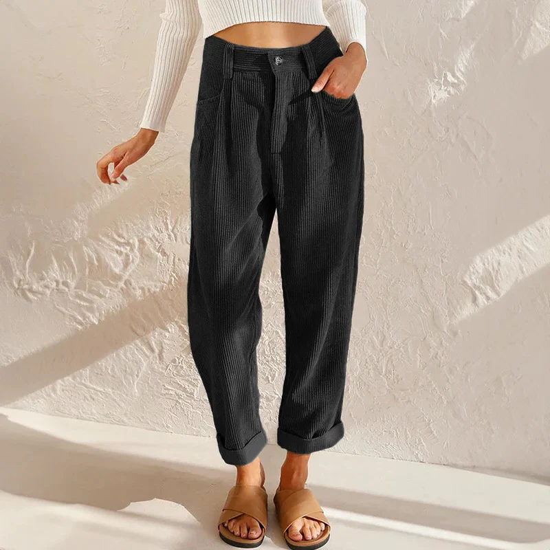 Casual Corduroy Pants For Women - Image 7