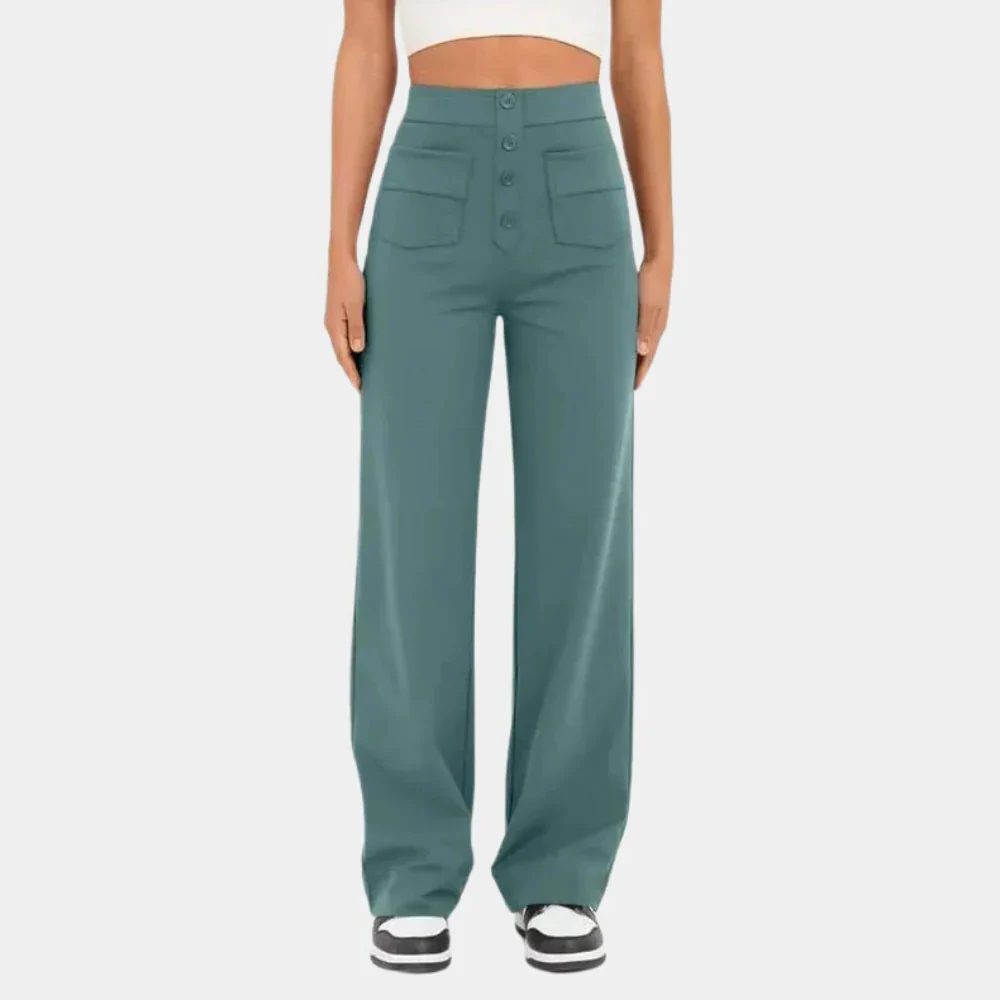 Casual High Waisted Women's Trousers - Image 2