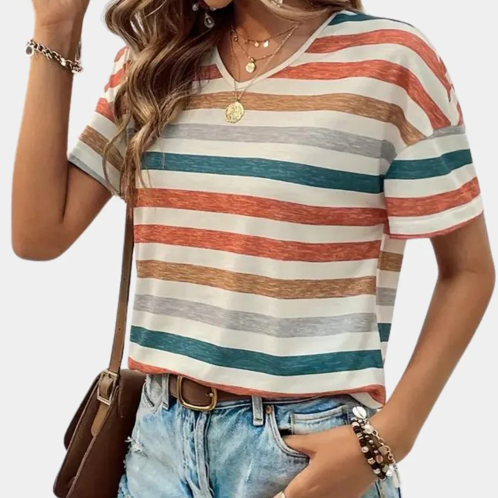 Casual Striped Women's T-shirt - Image 5