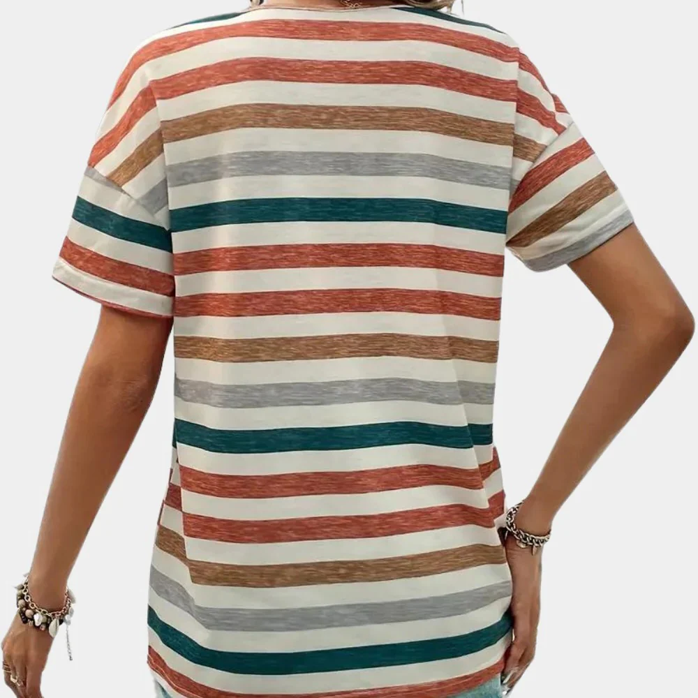 Casual Striped Women's T-shirt - Image 6