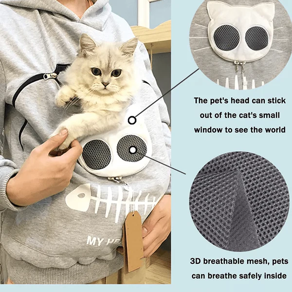 Cat Lover Hoodie Cuddle Pouch - Perfect Pet Gift - Image 6
