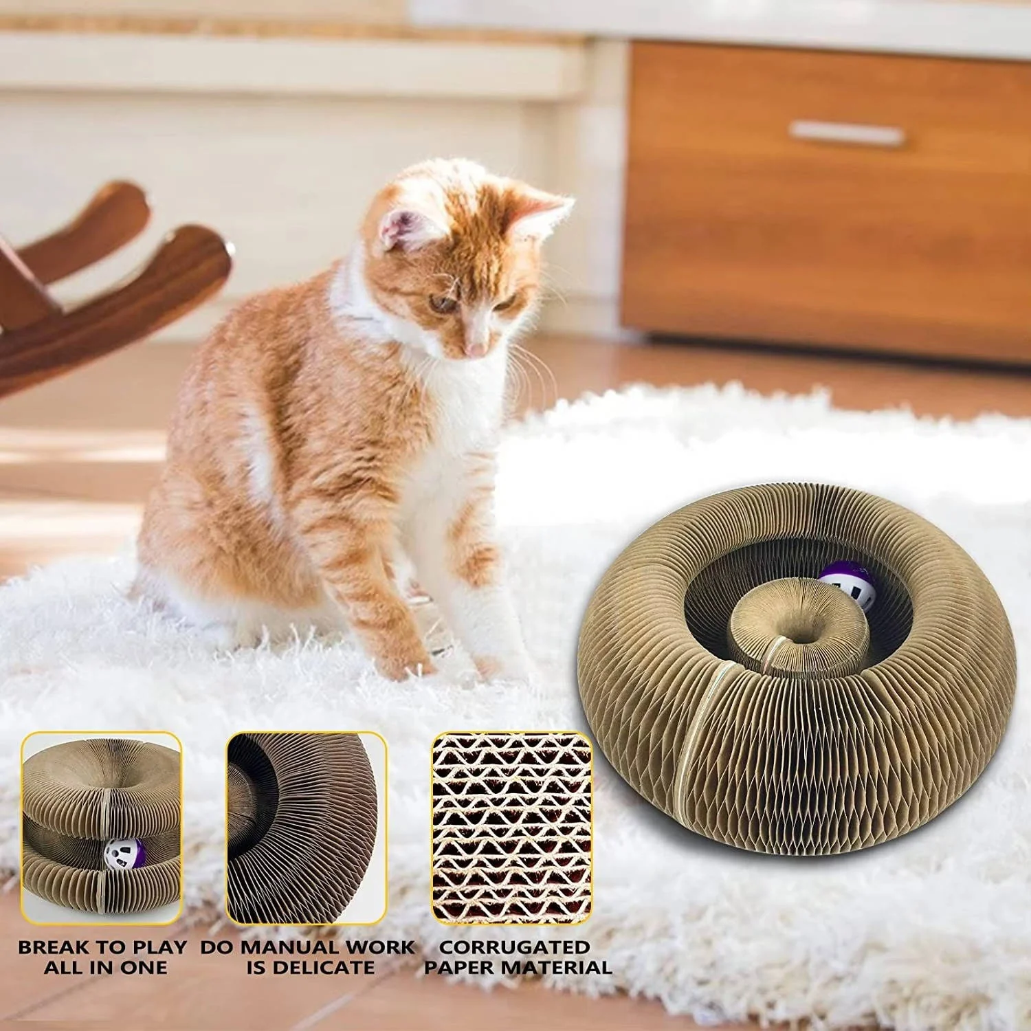 Cat Scratcher with Ball Track - Image 3