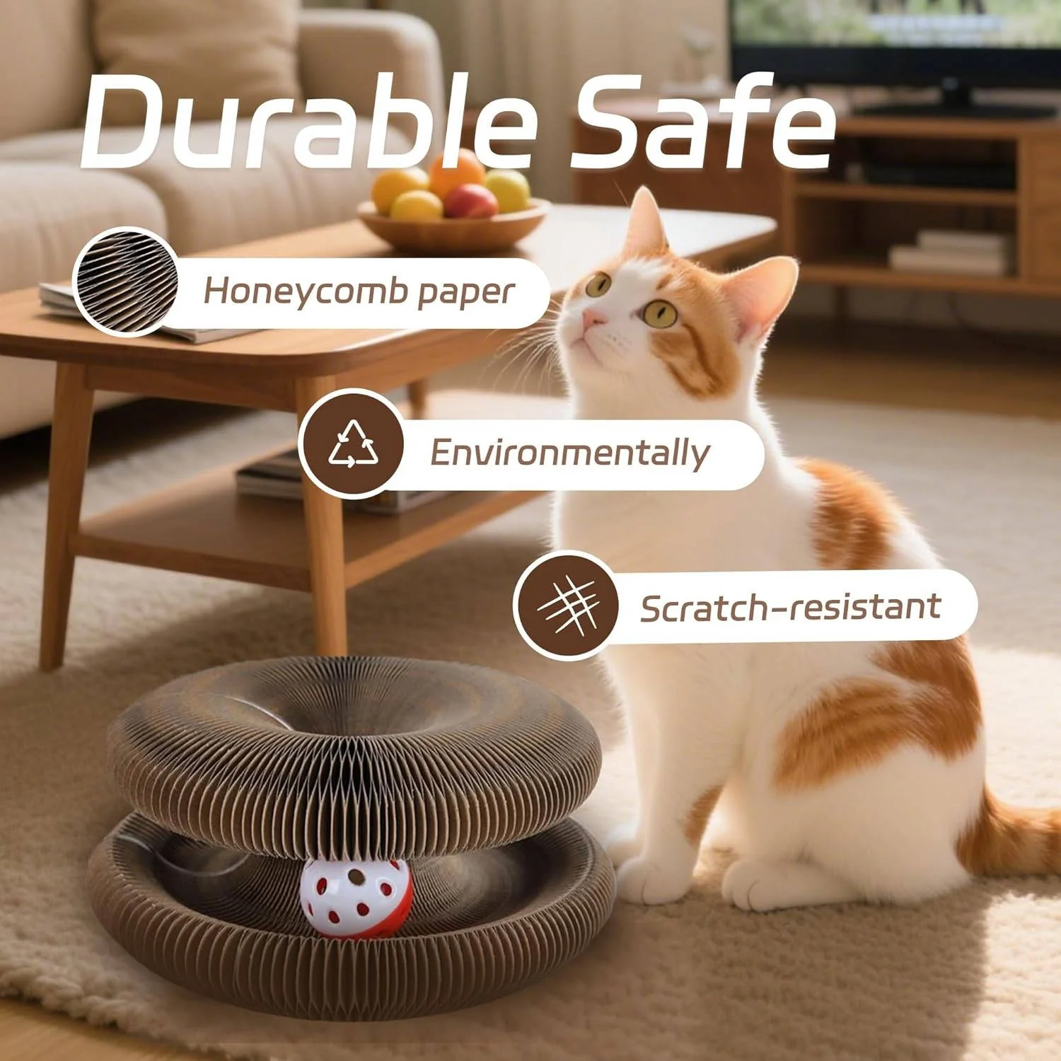 Cat Scratcher with Ball Track - Image 4