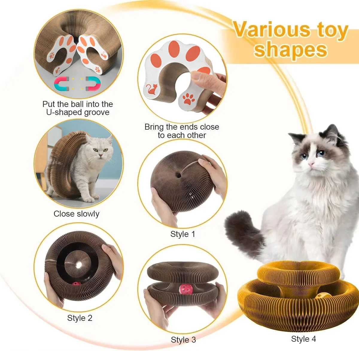 Cat Scratcher with Ball Track - Image 5