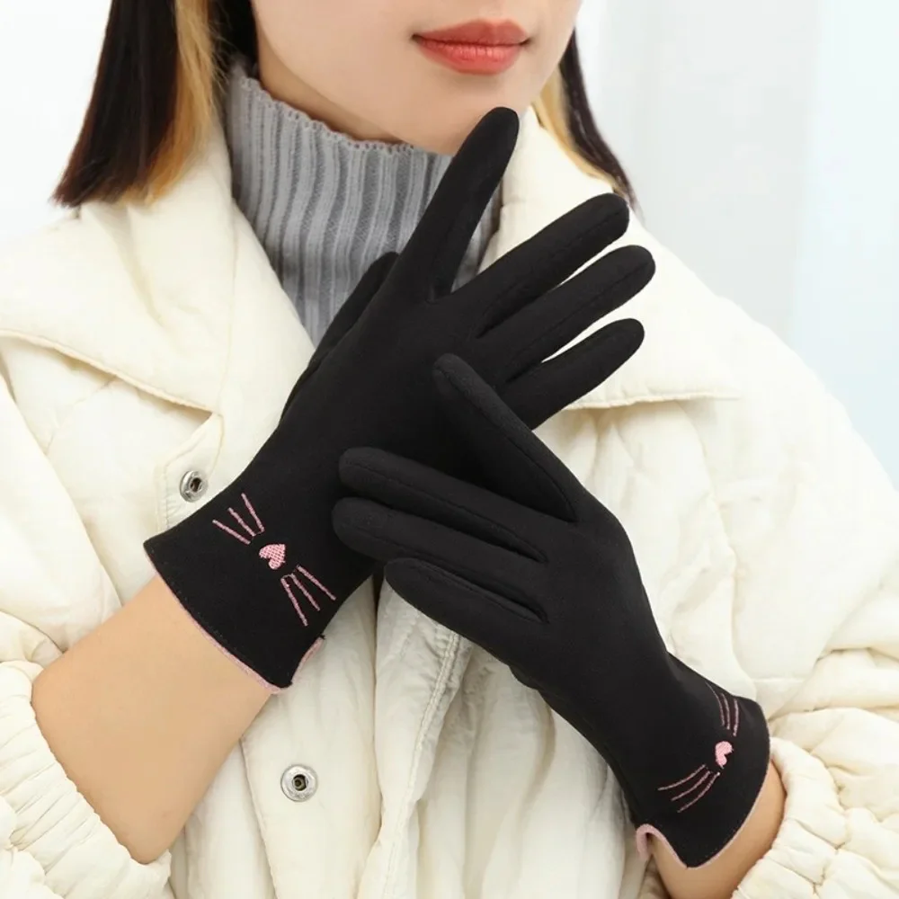Cat Touchscreen Winter Gloves for Women - Image 2
