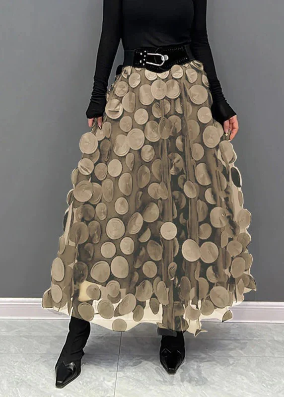 Chic Skirt Made Of Polka Dot and Tulle Patchwork - Image 3