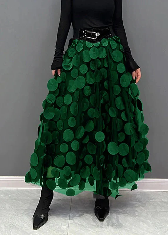 Chic Skirt Made Of Polka Dot and Tulle Patchwork - Image 4