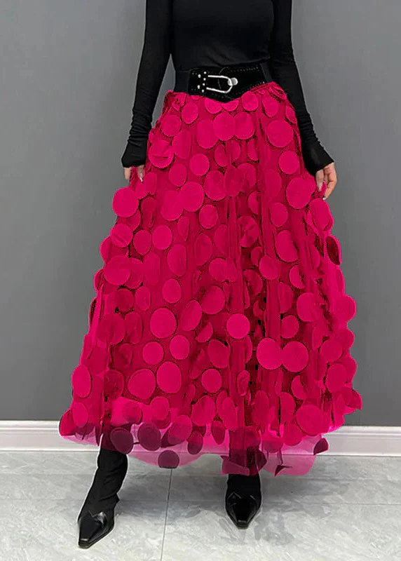 Chic Skirt Made Of Polka Dot and Tulle Patchwork - Image 5