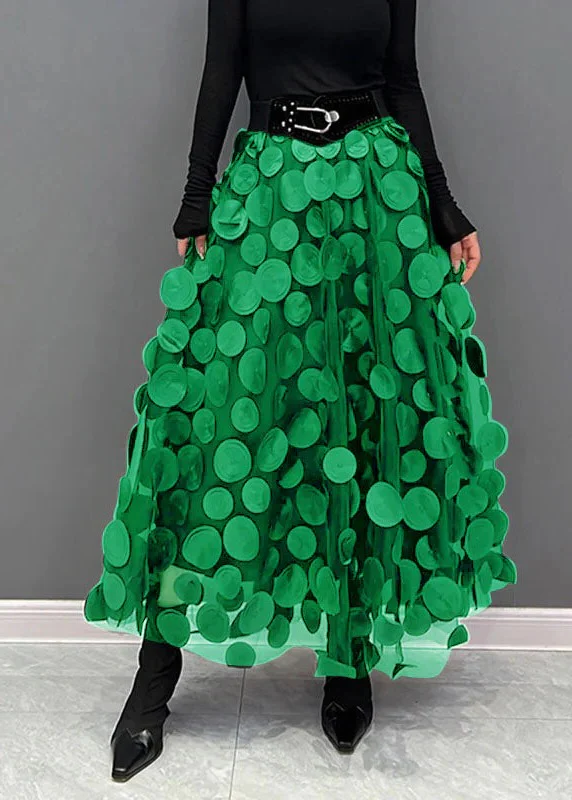 Chic Skirt Made Of Polka Dot and Tulle Patchwork - Image 6