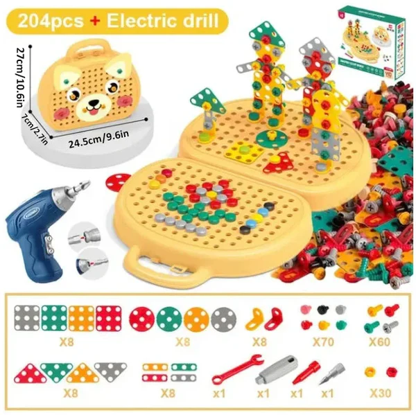 Children Electric Drill Puzzle Toolbox - Image 2
