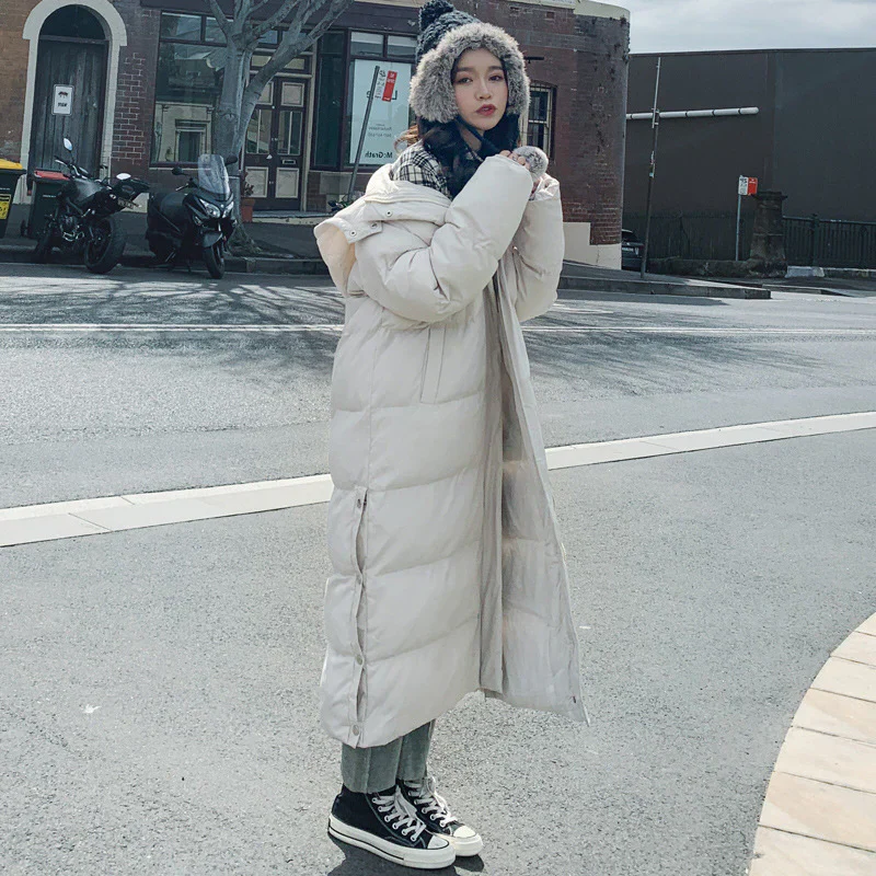 Long, quilted winter coat, warm and elegant - Image 2