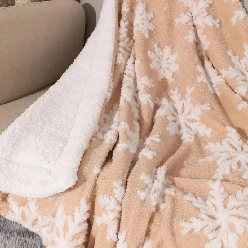 Christmas Wool Blanket Throw for Sofa and Bed - Image 2