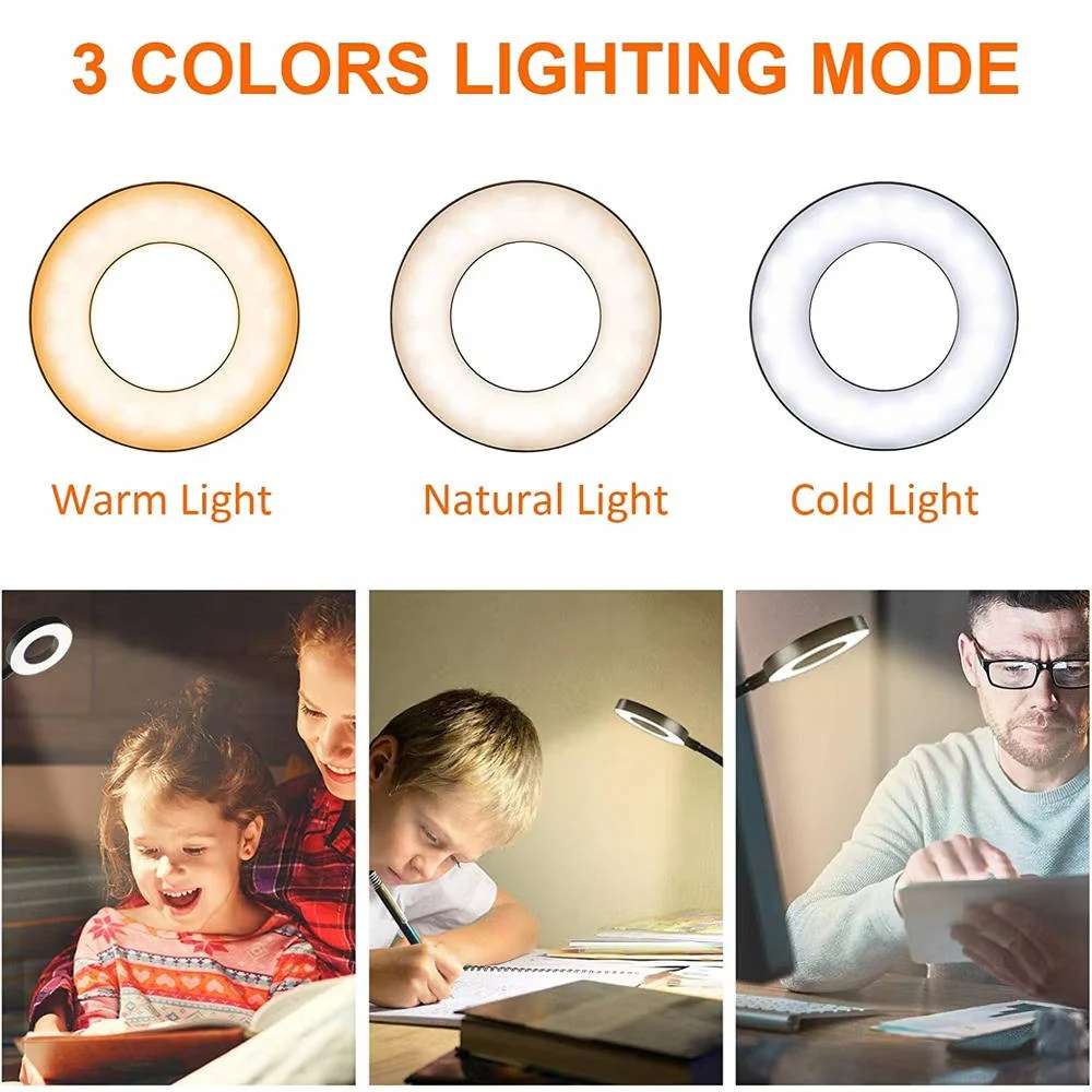 Clamp on Desk Lamp 360° Flexible Eye Friendly - Image 2