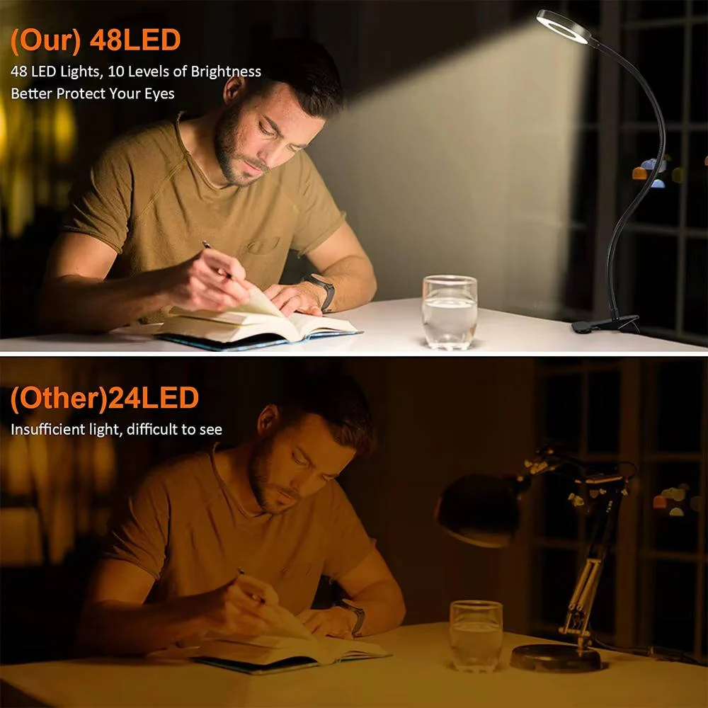 Clamp on Desk Lamp 360° Flexible Eye Friendly - Image 4