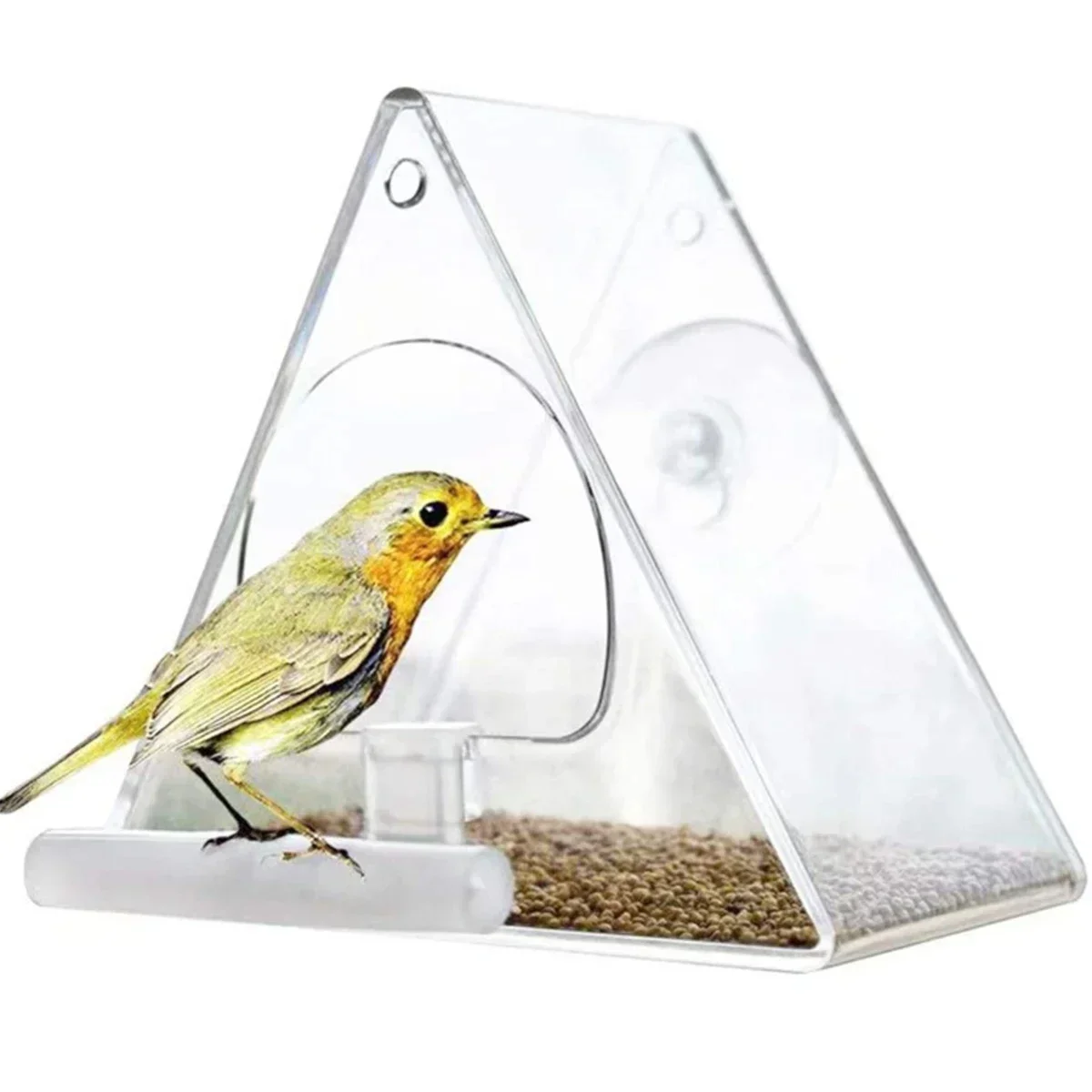 Clear Acrylic Hanging Bird Feeder for Outdoor Garden - Image 2