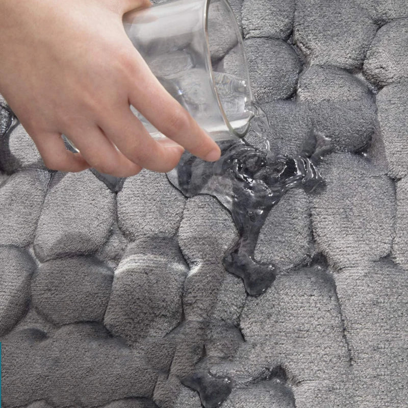 Cobblestone Embossed Bathroom Mat - Image 2