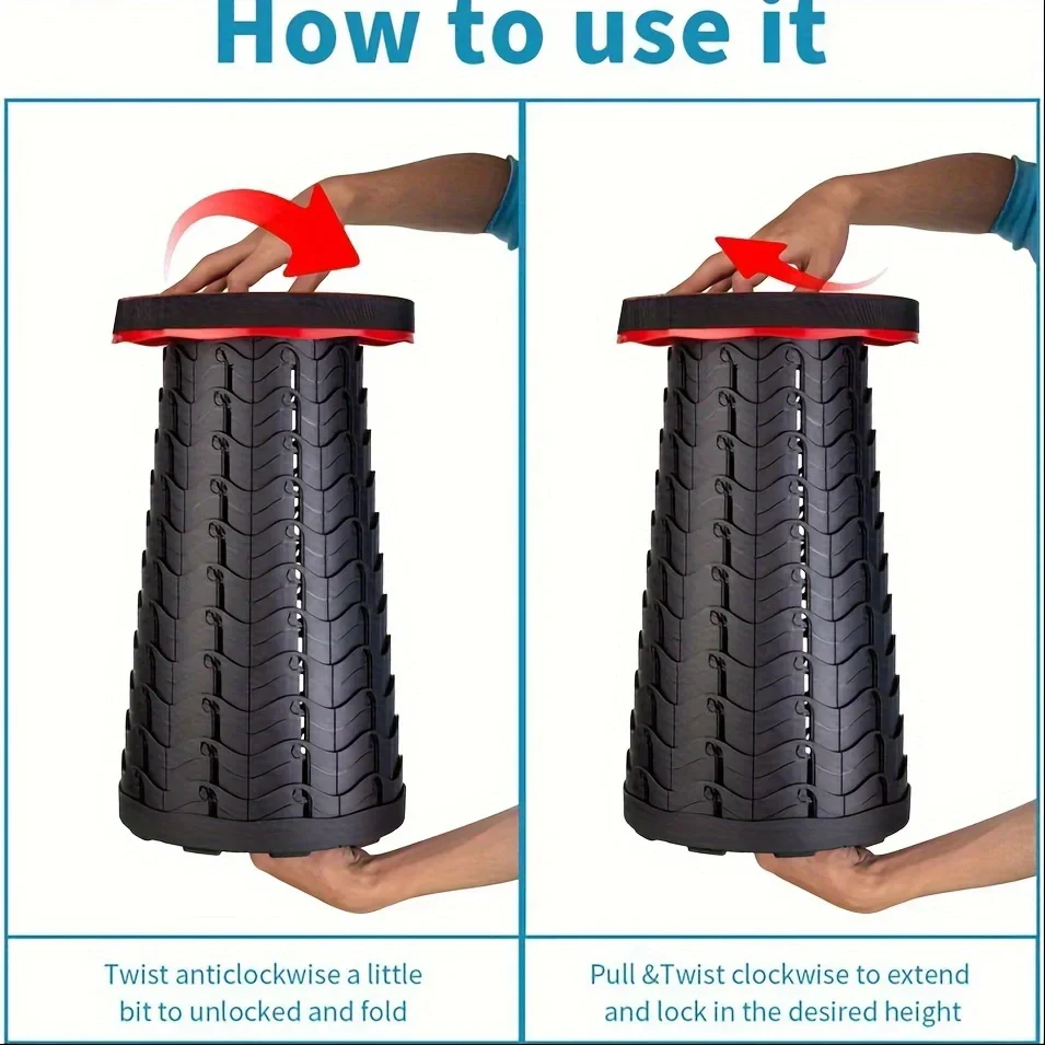 Collapsible Folding Telescopic Stool - Image 4
