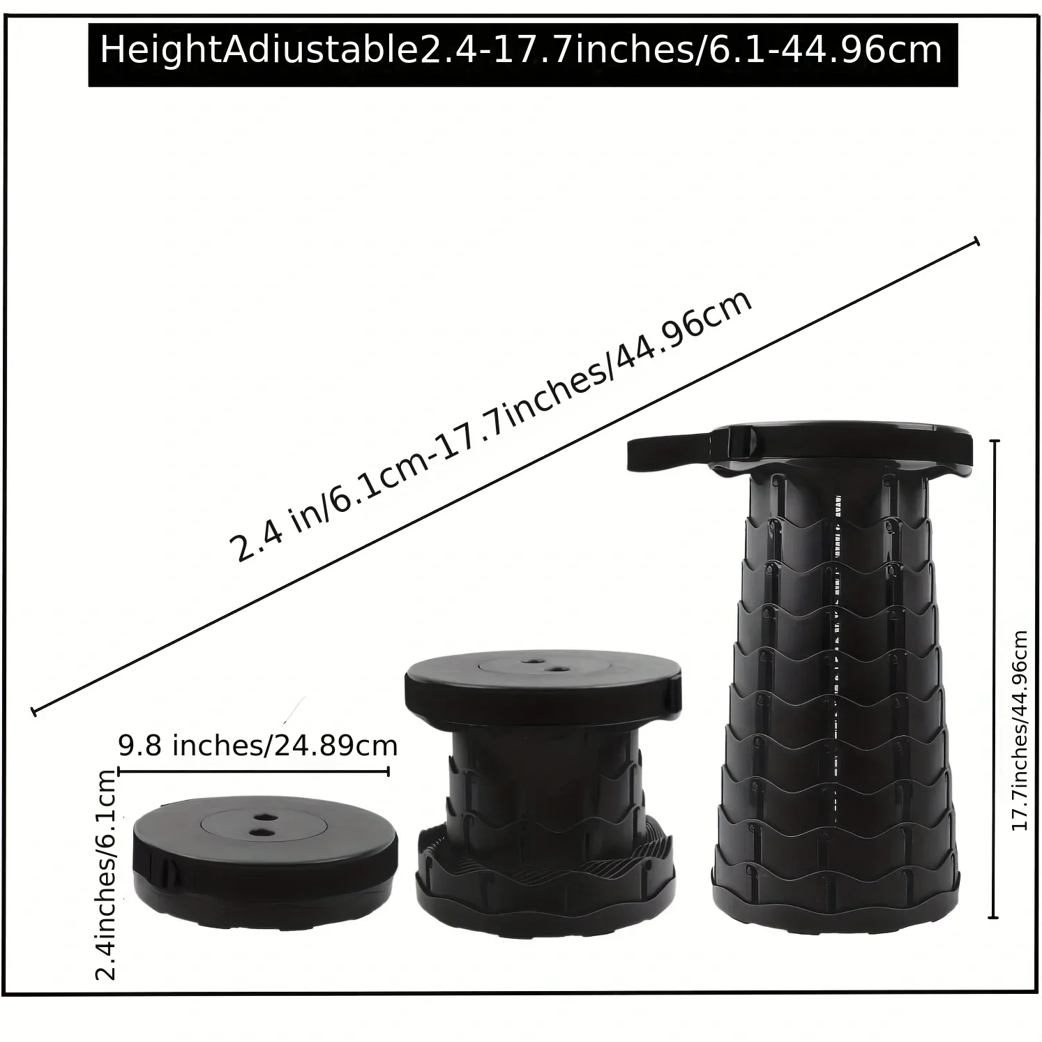 Collapsible Folding Telescopic Stool - Image 6