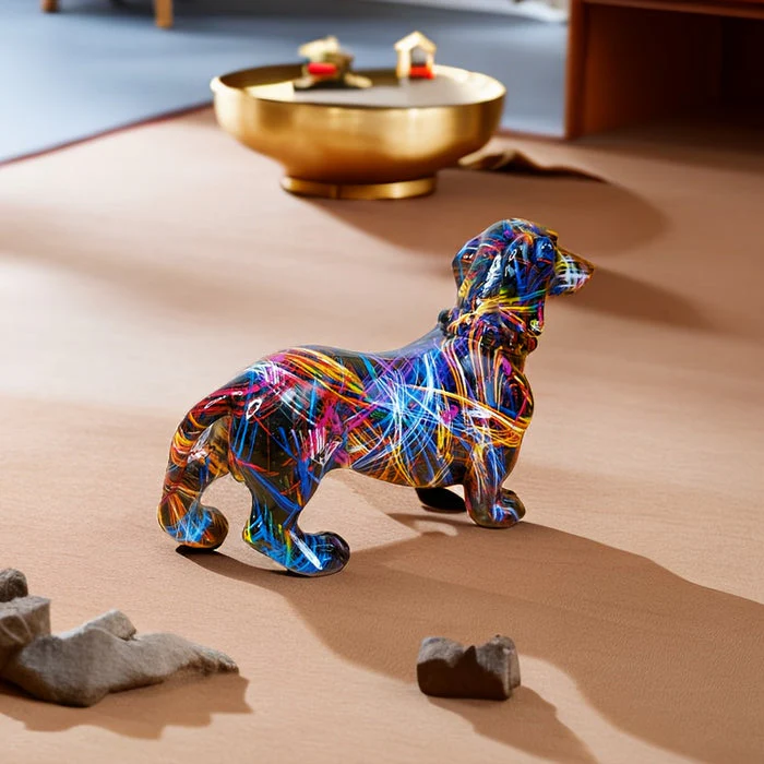 Colorful Dachshund Statue - Image 2