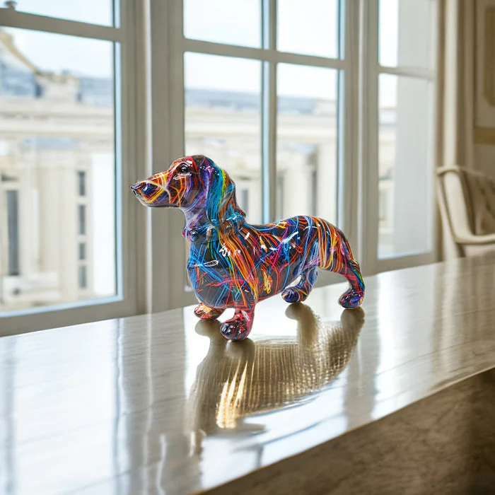 Colorful Dachshund Statue - Image 3