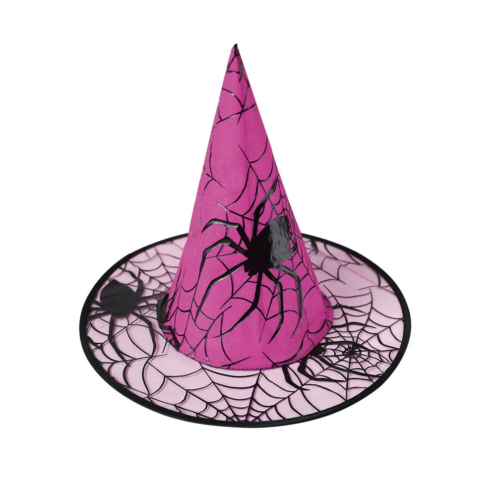 Colorful Spider Web Witch Hat Halloween Costume - Image 5