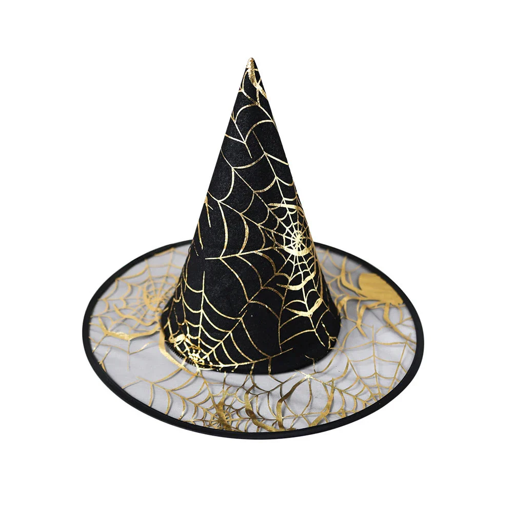 Colorful Spider Web Witch Hat Halloween Costume - Image 8