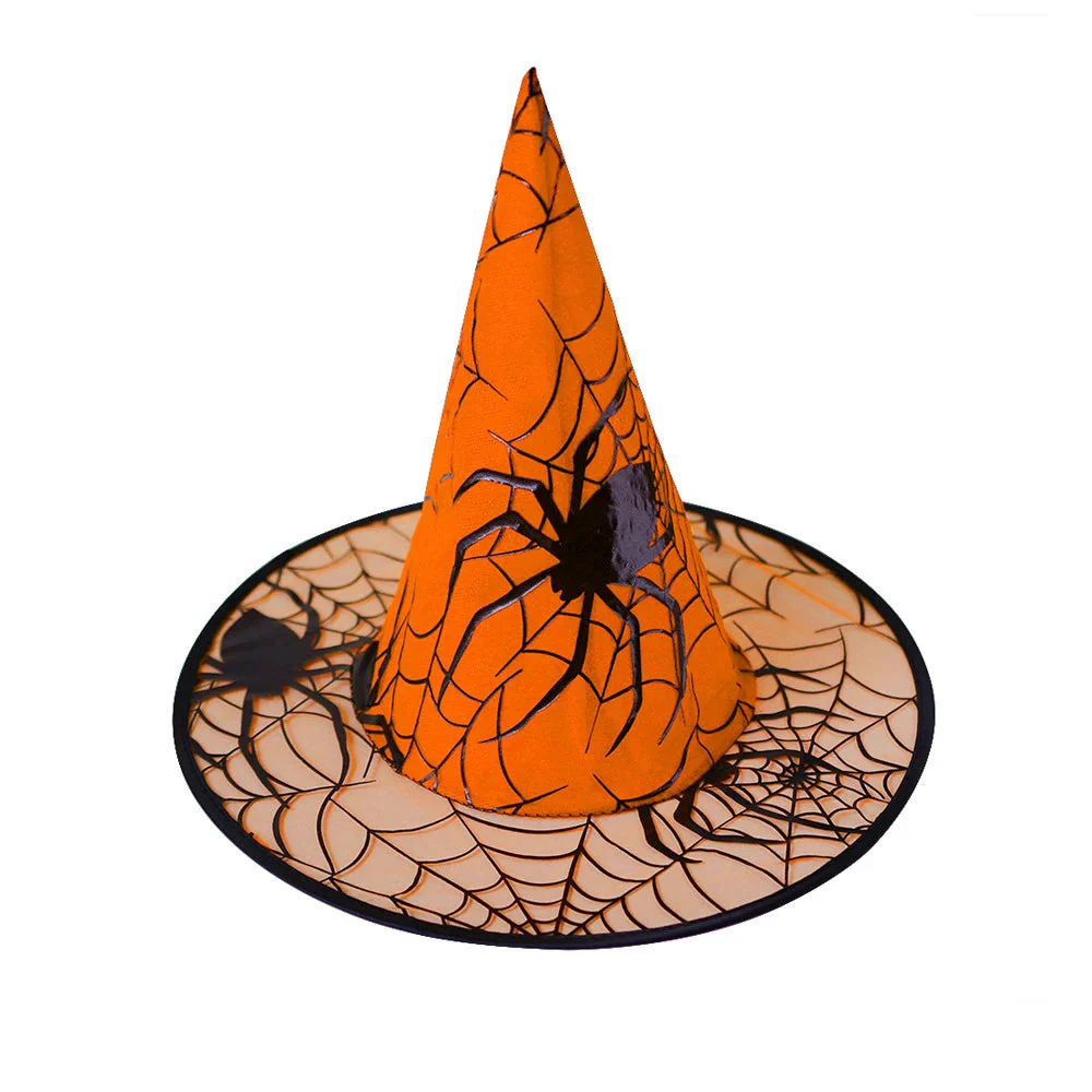 Colorful Spider Web Witch Hat Halloween Costume - Image 9