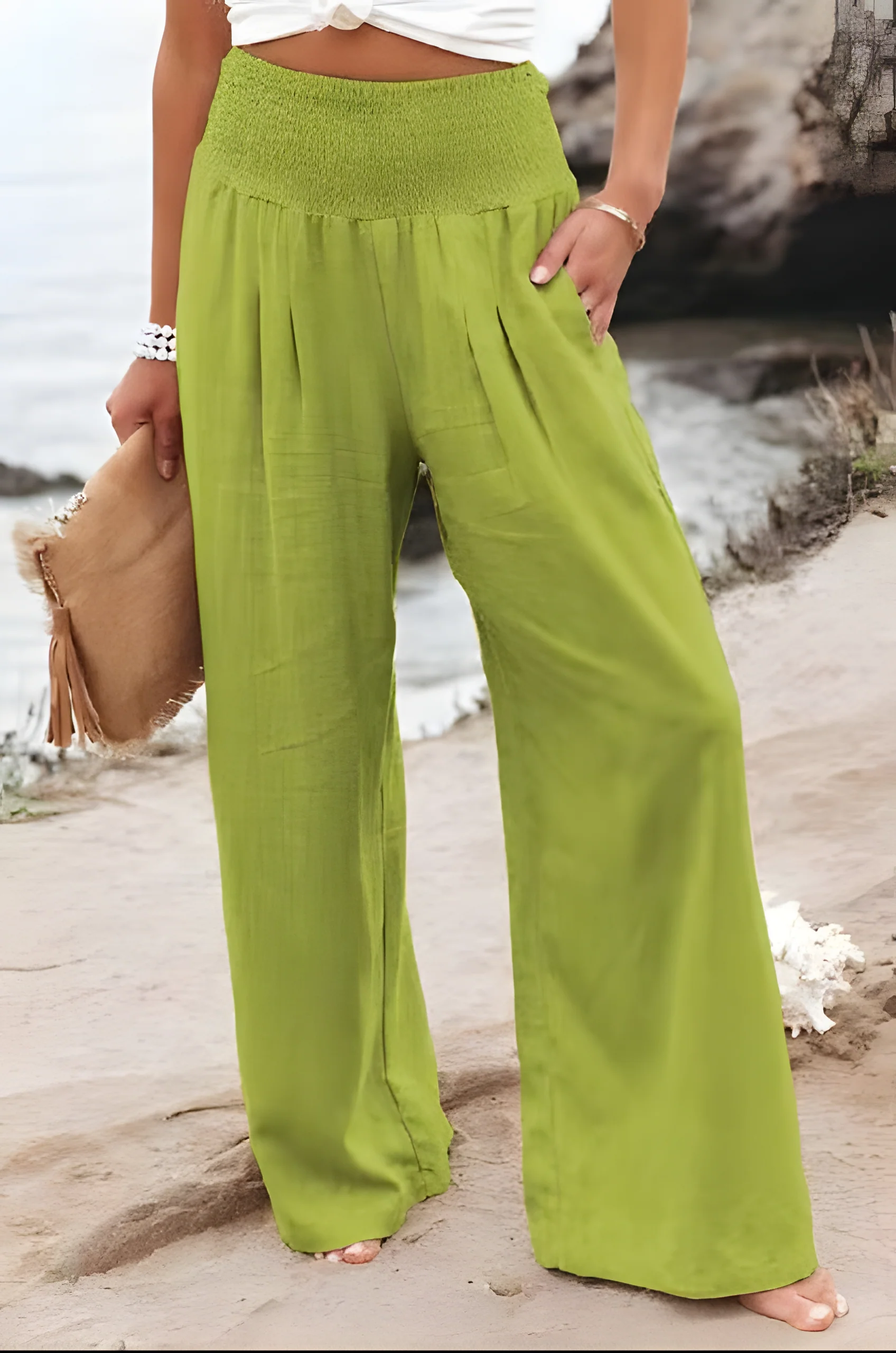 Comfortable linen trousers for women - Image 5