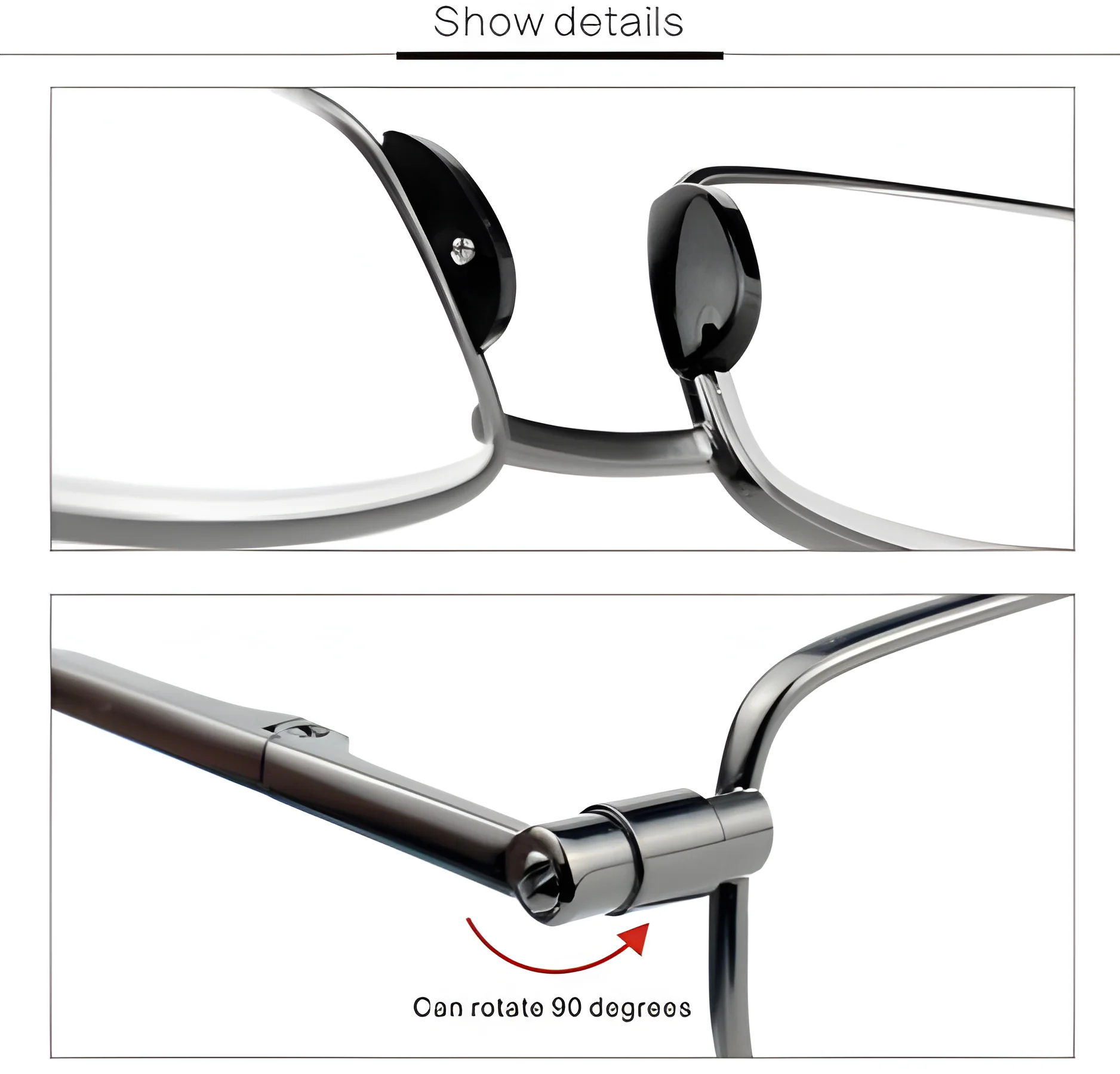 Compact Mens & Ladies Folding Reading Glasses - Image 3