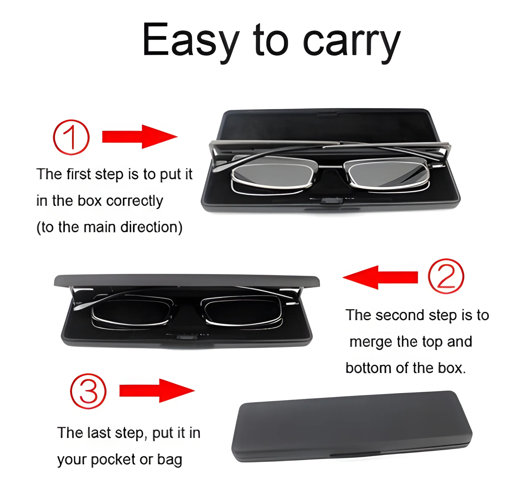 Compact Mens & Ladies Folding Reading Glasses - Image 6