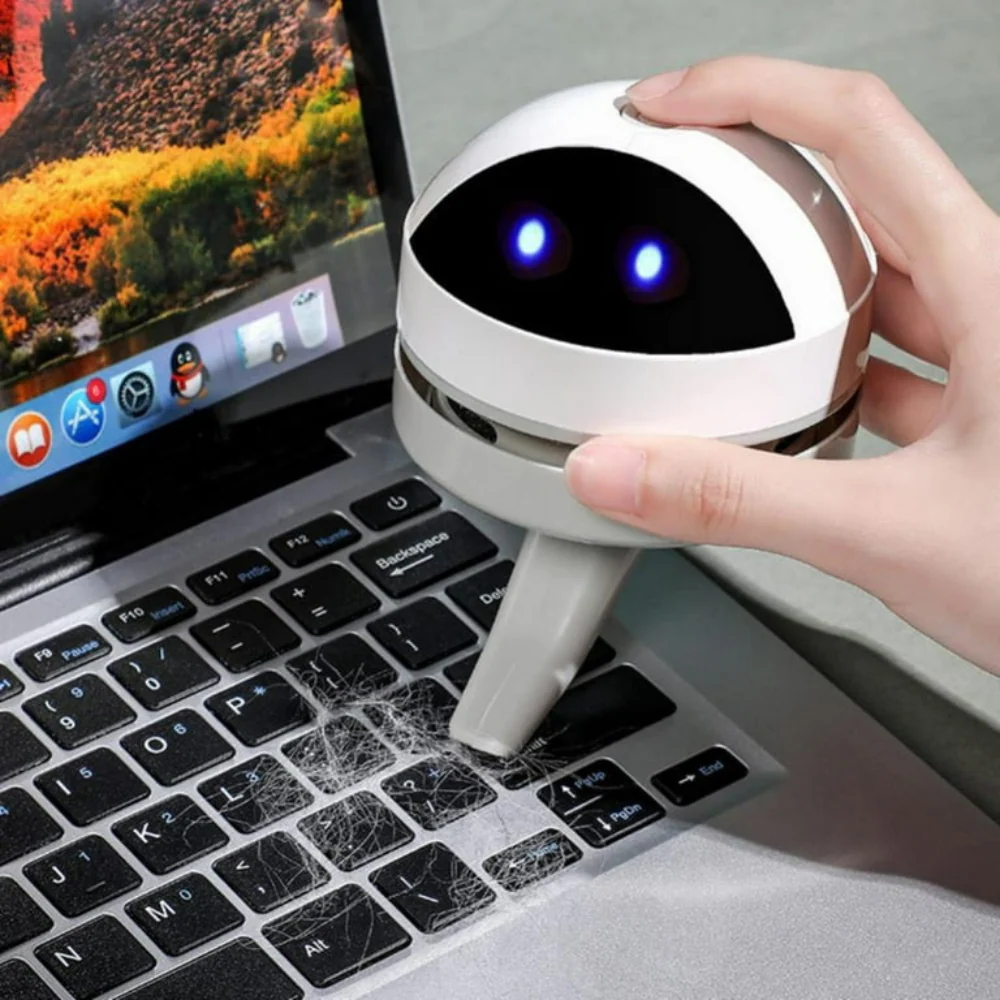 Compact USB Charging Mini Desk Vacuum Cleaner Robot - Image 2