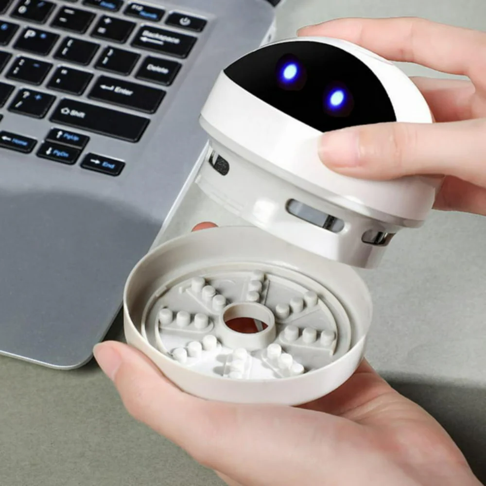 Compact USB Charging Mini Desk Vacuum Cleaner Robot - Image 7